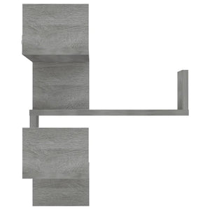 Γωνιακές Ραφιέρες Τοίχου 2 τεμ Γκρι Sonoma 40x40x50εκ Επ. Ξύλο - Pakobazaar