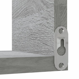 Γωνιακές Ραφιέρες Τοίχου 2 τεμ Γκρι Sonoma 40x40x50εκ Επ. Ξύλο - Pakobazaar
