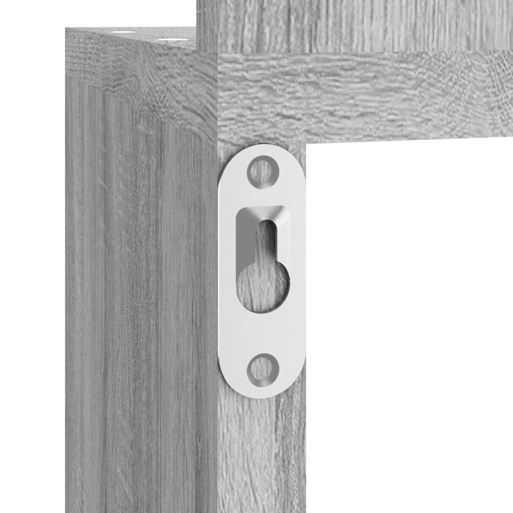 Γωνιακή Ραφιέρα Τοίχου Γκρι Sonoma 20x20x127,5 εκ. Επεξερ. Ξύλο