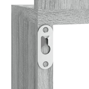 Γωνιακή Ραφιέρα Τοίχου Γκρι Sonoma 20x20x127,5 εκ. Επεξερ. Ξύλο