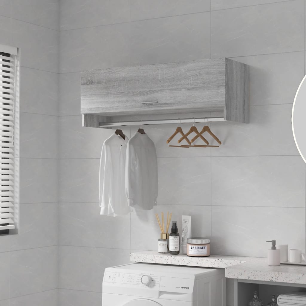 Ντουλάπα Γκρι Sonoma 100x32,5x35 εκ. από Επεξεργασμένο Ξύλο - Pakobazaar