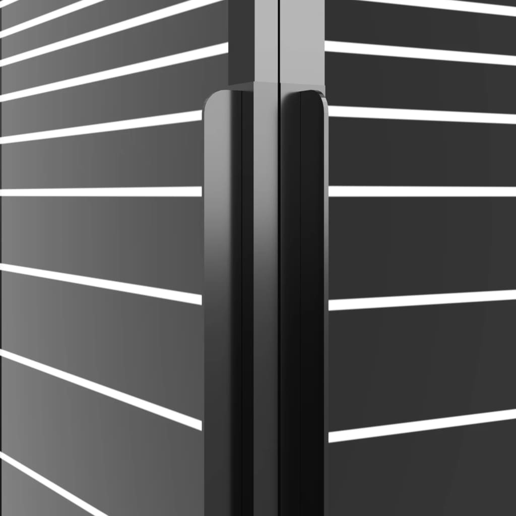 Καμπίνα Ντουζιέρας με Ρίγες Μαύρη 80 x 80 x 180 εκ. από ESG - Pakobazaar