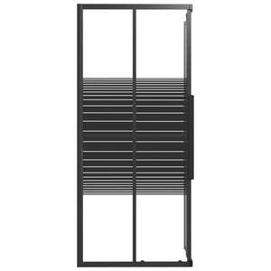 Καμπίνα Ντουζιέρας με Ρίγες Μαύρη 90 x 70 x 180 εκ. από ESG - PAKOBAZAAR