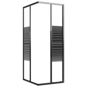 Καμπίνα Ντουζιέρας με Ρίγες Μαύρη 90 x 70 x 180 εκ. από ESG - PAKOBAZAAR