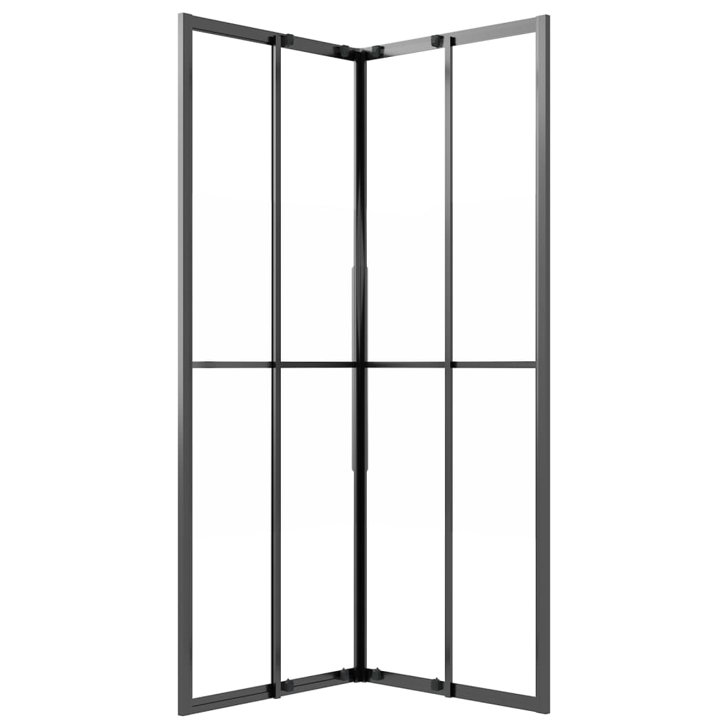 Καμπίνα Ντουζιέρας με Σχέδιο Αμμοβολής Μαύρη 80x80x180 εκ. ESG - PAKOBAZAAR