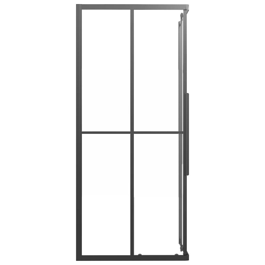Καμπίνα Ντουζιέρας με Σχέδιο Αμμοβολής Μαύρη 90x70x180 εκ. ESG