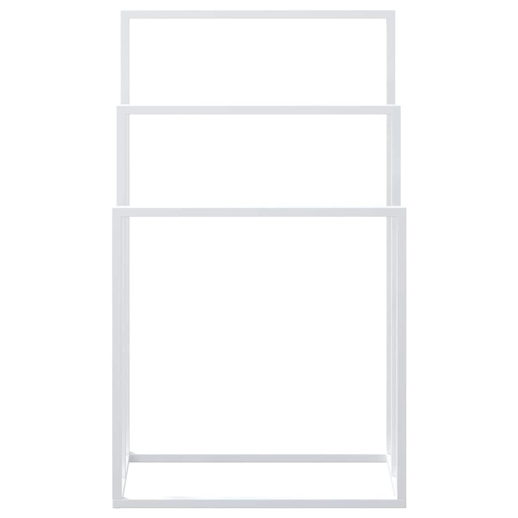 Κρεμάστρα για Πετσέτες Ανεξάρτητη Λευκή 48x24x79 εκ. Σιδερένια