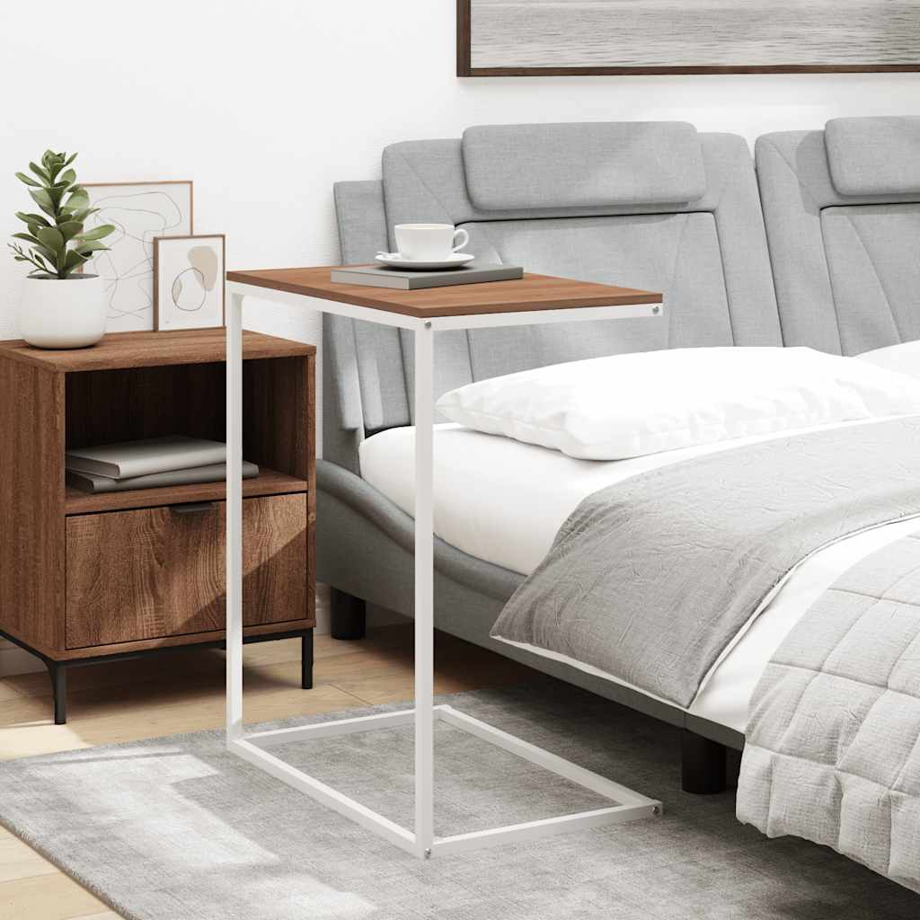 Τραπέζι Βοηθητικό Λευκό 55 x 35 x 66 εκ. από Επεξεργασμένο Ξύλο