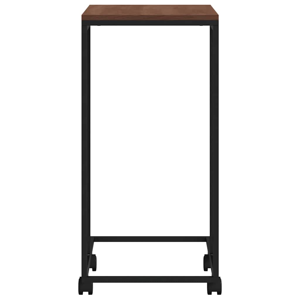 Βοηθητικό Τραπέζι με Ρόδες Μαύρο 40x30x63,5 εκ. Επεξ. Ξύλο