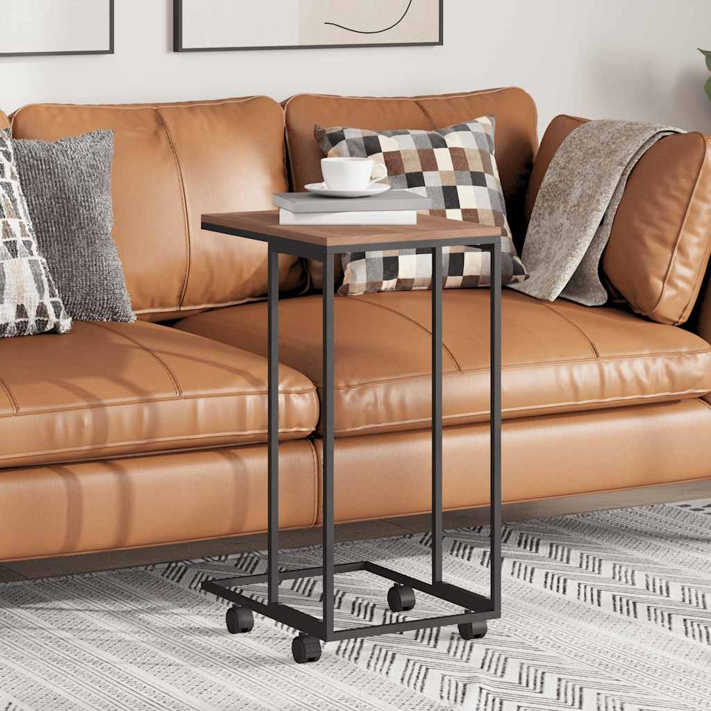 Βοηθητικό Τραπέζι με Ρόδες Μαύρο 40x30x63,5 εκ. Επεξ. Ξύλο