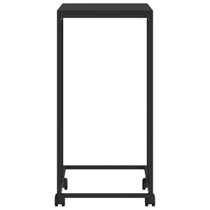 Βοηθητικό Τραπέζι με Ρόδες Μαύρο 40x30x63,5 εκ. Επεξ. Ξύλο