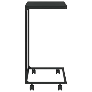 Βοηθητικό Τραπέζι με Ρόδες Μαύρο 55 x 35 x 70 εκ. Επεξ. Ξύλο
