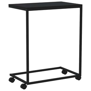 Βοηθητικό Τραπέζι με Ρόδες Μαύρο 55 x 35 x 70 εκ. Επεξ. Ξύλο