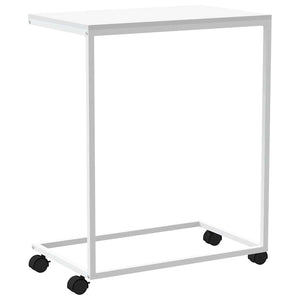 Βοηθητικό Τραπέζι με Ρόδες Λευκό 55 x 35 x 70 εκ. Επεξ. Ξύλο