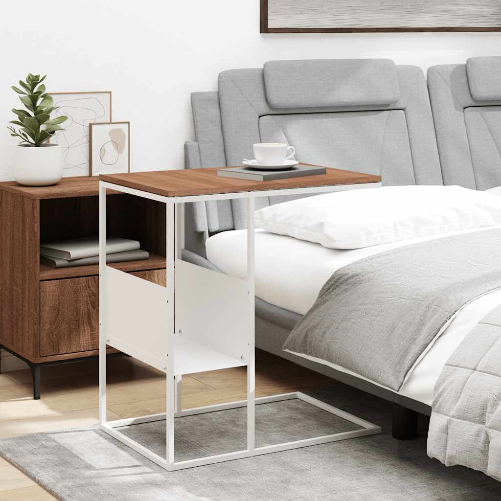 Τραπέζι Βοηθητικό Λευκό 55x36x59,5 εκ. από Επεξεργασμένο Ξύλο