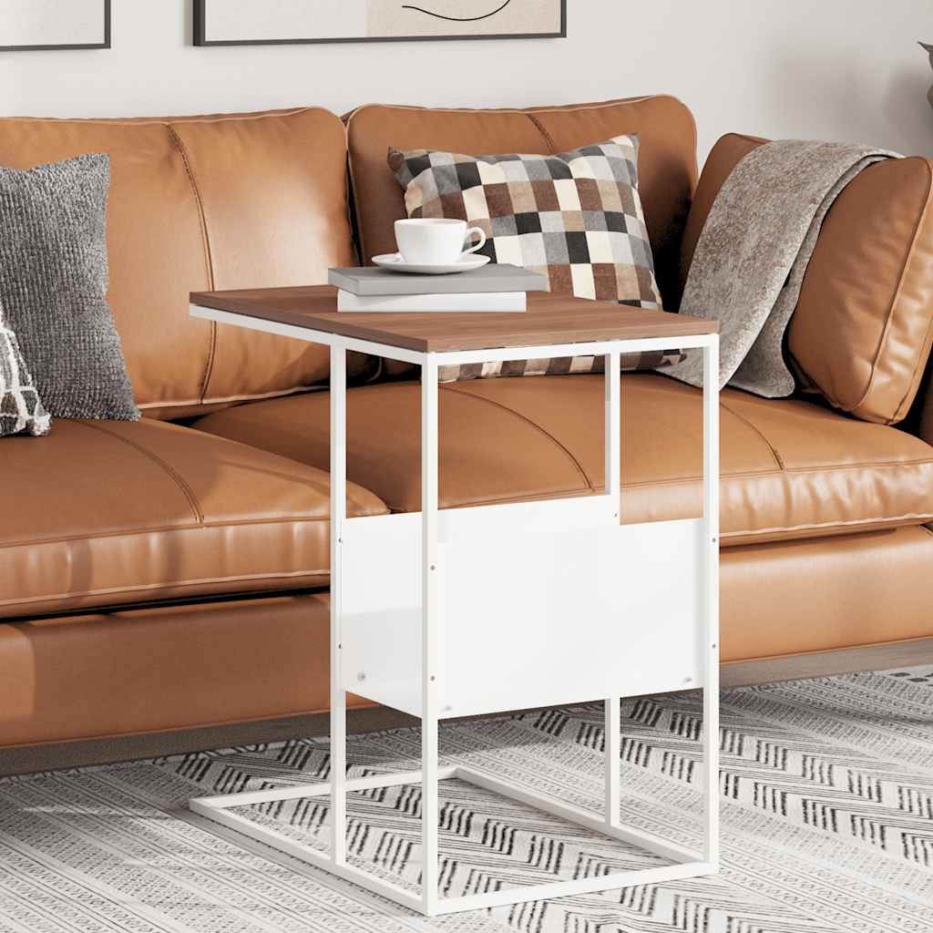 Τραπέζι Βοηθητικό Λευκό 55x36x59,5 εκ. από Επεξεργασμένο Ξύλο