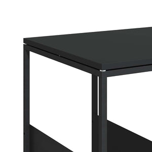 Βοηθητικό Τραπέζι με Ρόδες Μαύρο 55 x 36 x 63,5 εκ. Επεξ. Ξύλο