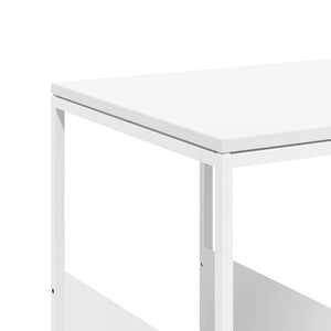 Βοηθητικό Τραπέζι με Ρόδες Λευκό 55x36x63,5 εκ. Επεξεργ. Ξύλο