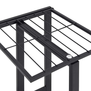 Βάση Λουλουδιών 5 Επιπέδων με Ρόδες 83x25x103,5 εκ Μαύρη Σίδερο