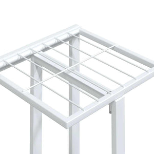 Βάση Λουλουδιών 5 Επιπέδων με Ρόδες 83x25x103,5 εκ Λευκή Σίδερο