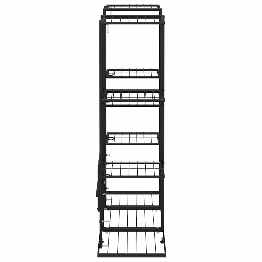 Βάση Λουλουδιών Μαύρη 94,5 x 25 x 89 εκ. Σιδερένια