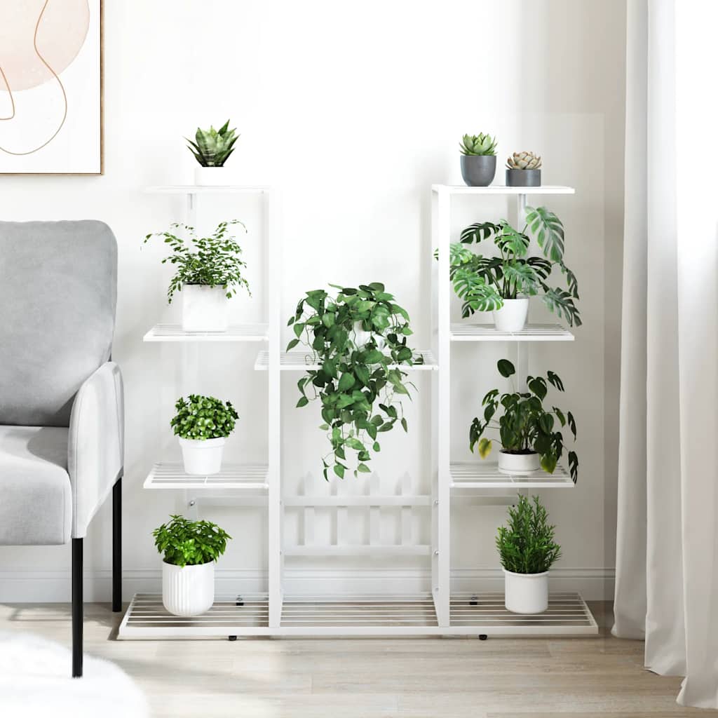 Βάση Λουλουδιών Λευκή 94,5 x 25 x 89 εκ. Σιδερένια