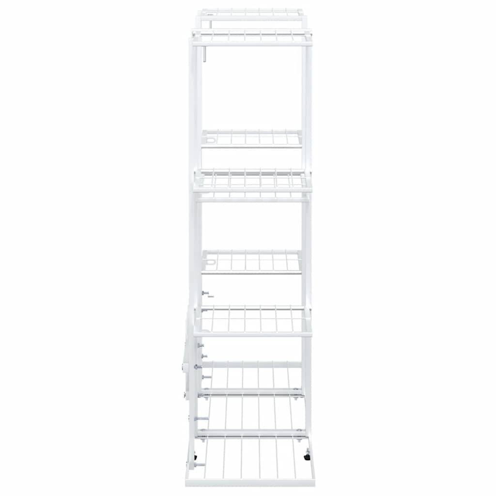 Βάση Λουλουδιών Λευκή 94,5 x 25 x 89 εκ. Σιδερένια