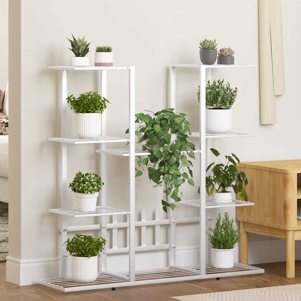 Βάση Λουλουδιών Λευκή 94,5 x 25 x 89 εκ. Σιδερένια