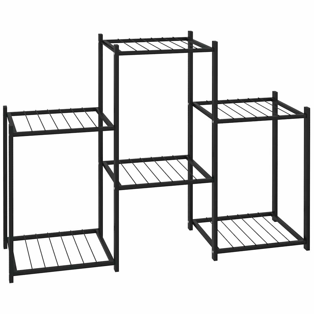 Βάση Λουλουδιών Μαύρη 83 x 25 x 60 εκ. Σιδερένια