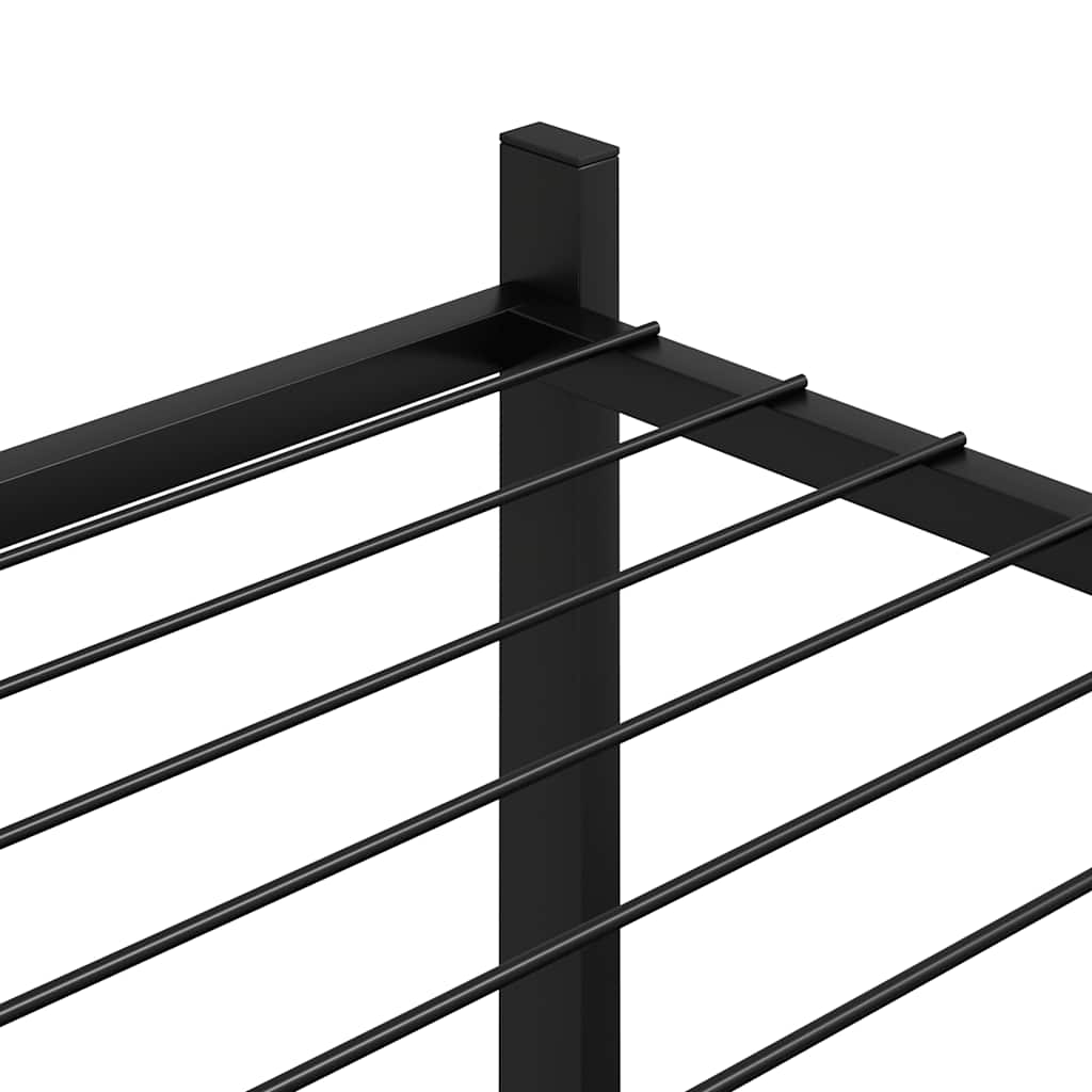 Βάση Λουλουδιών Μαύρη 83 x 25 x 60 εκ. Σιδερένια