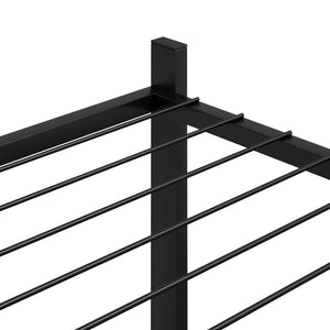 Βάση Λουλουδιών με Ρόδες 83 x 25 x 83,5 εκ. Μαύρη Σιδερένια