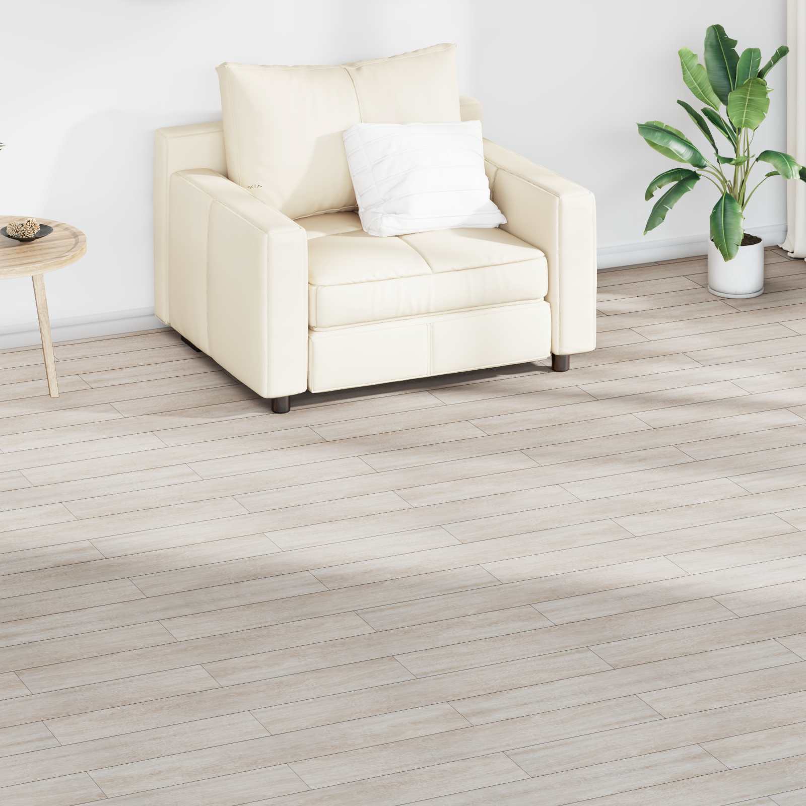 Πλάκες Δαπέδου 18 pcs Λευκό Κλασικό Δρυς 2,51 m² PVC - Pakobazaar