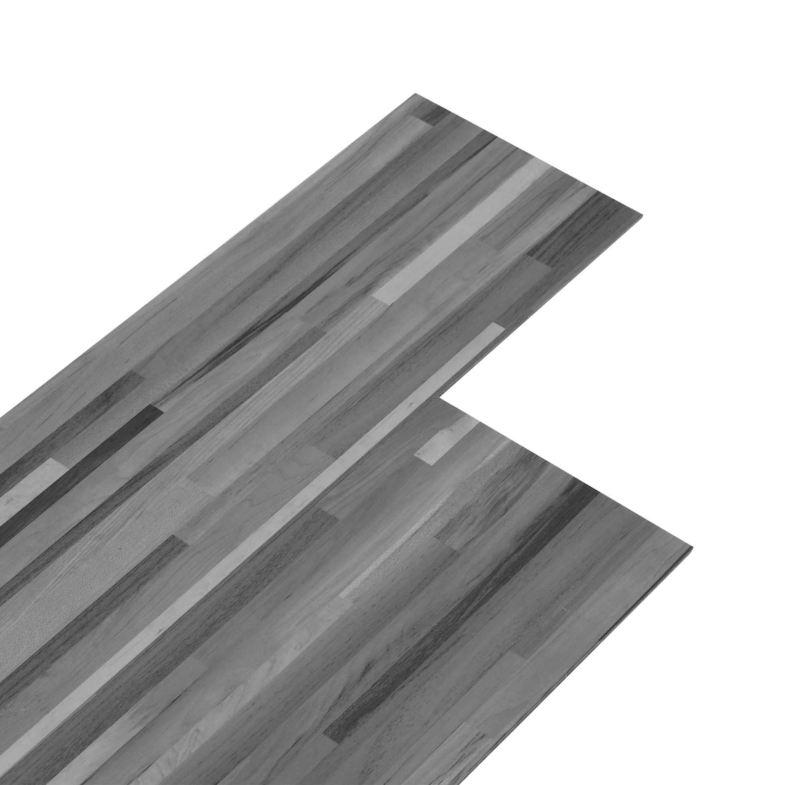 Πλάκες Δαπέδου 18 pcs Γκρι Ριγέ 2,51 m² PVC - Pakobazaar