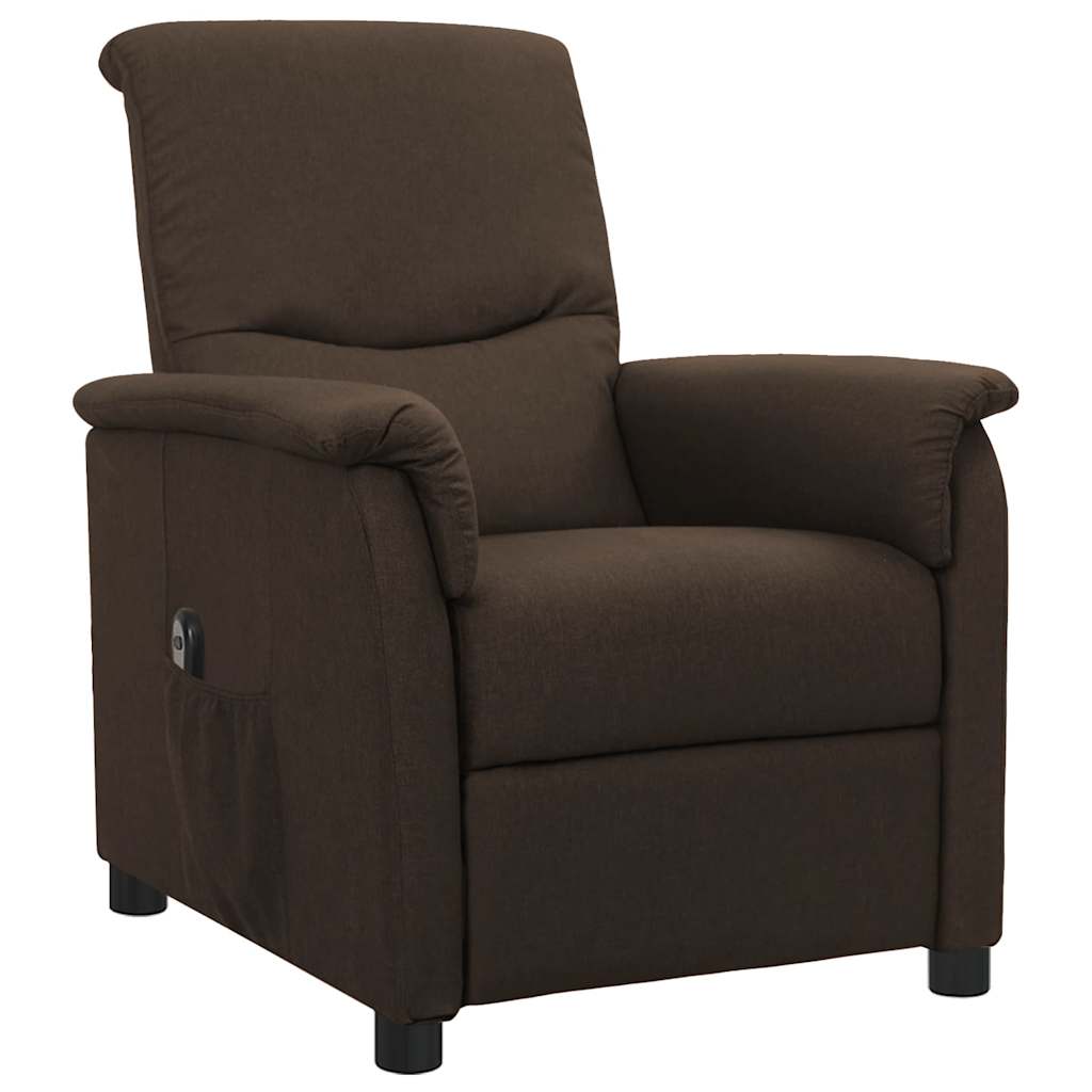Πολυθρόνα Ανακλινόμενη Ηλεκτρική Σκούρο Καφέ Υφασμάτινη