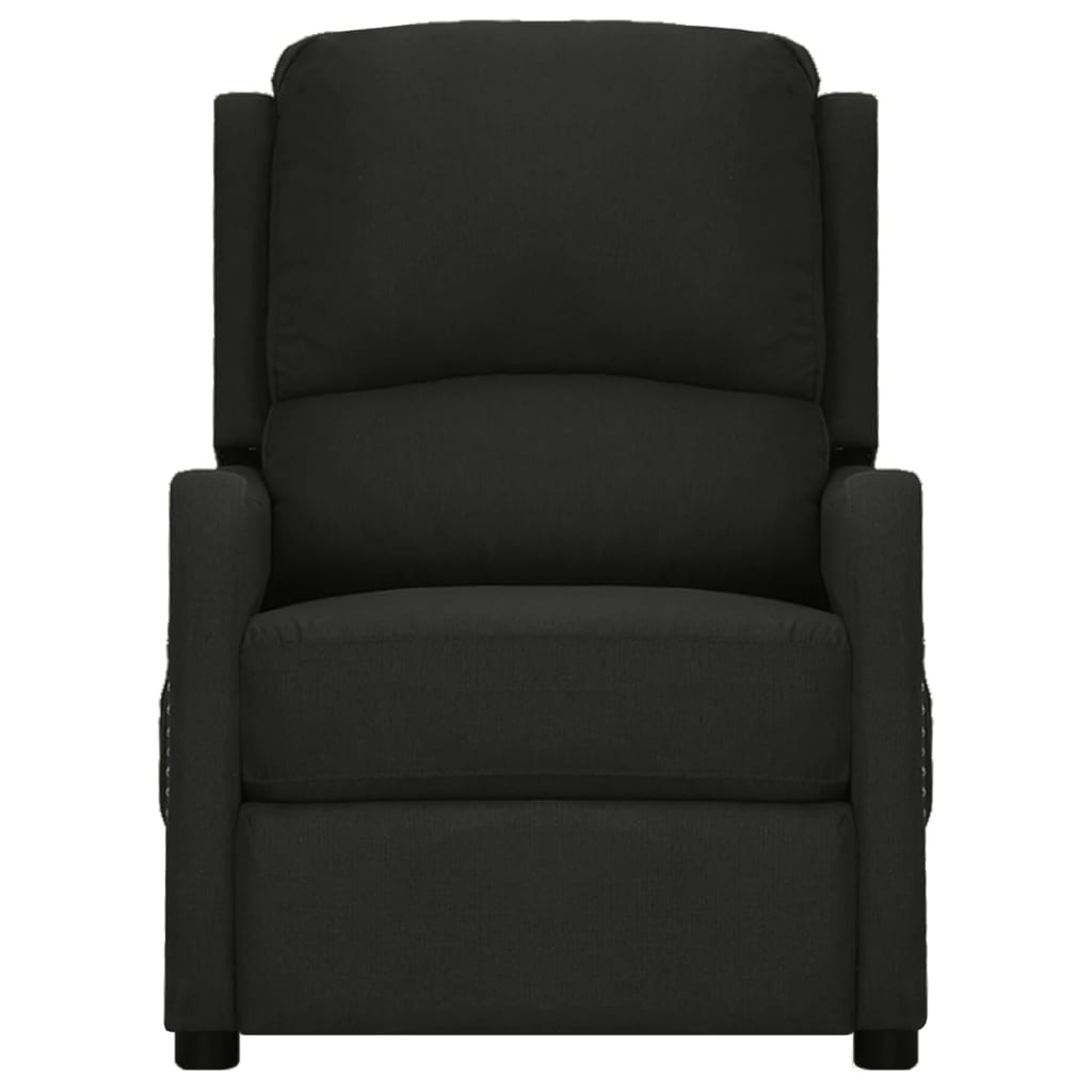 Πολυθρόνα Ανακλινόμενη Ηλεκτρική Μαύρη Υφασμάτινη
