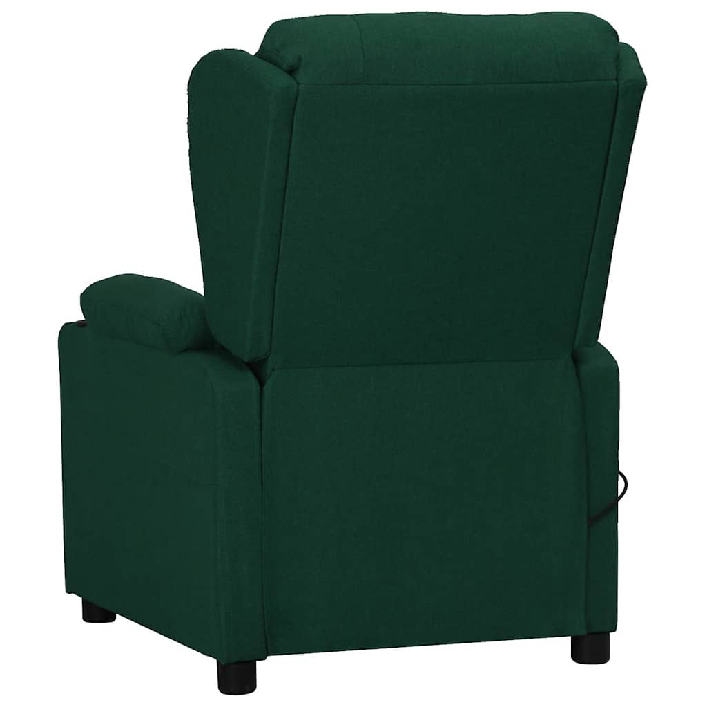 Πολυθρόνα Μασάζ Ηλεκτρική Σκούρο Πράσινο Υφασμάτινη - PAKOBAZAAR