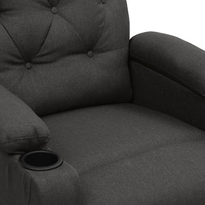 Πολυθρόνα Ανακλινόμενη Ηλεκτρική Σκούρο Γκρι Υφασμάτινη - PAKOBAZAAR