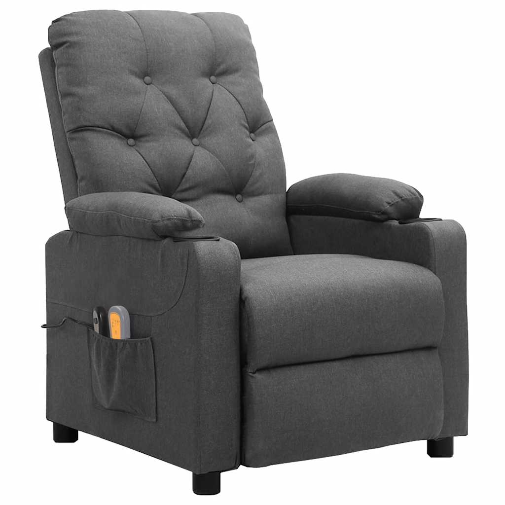Πολυθρόνα Μασάζ Ηλεκτρική Ανοιχτό Γκρι Υφασμάτινη - Pakobazaar
