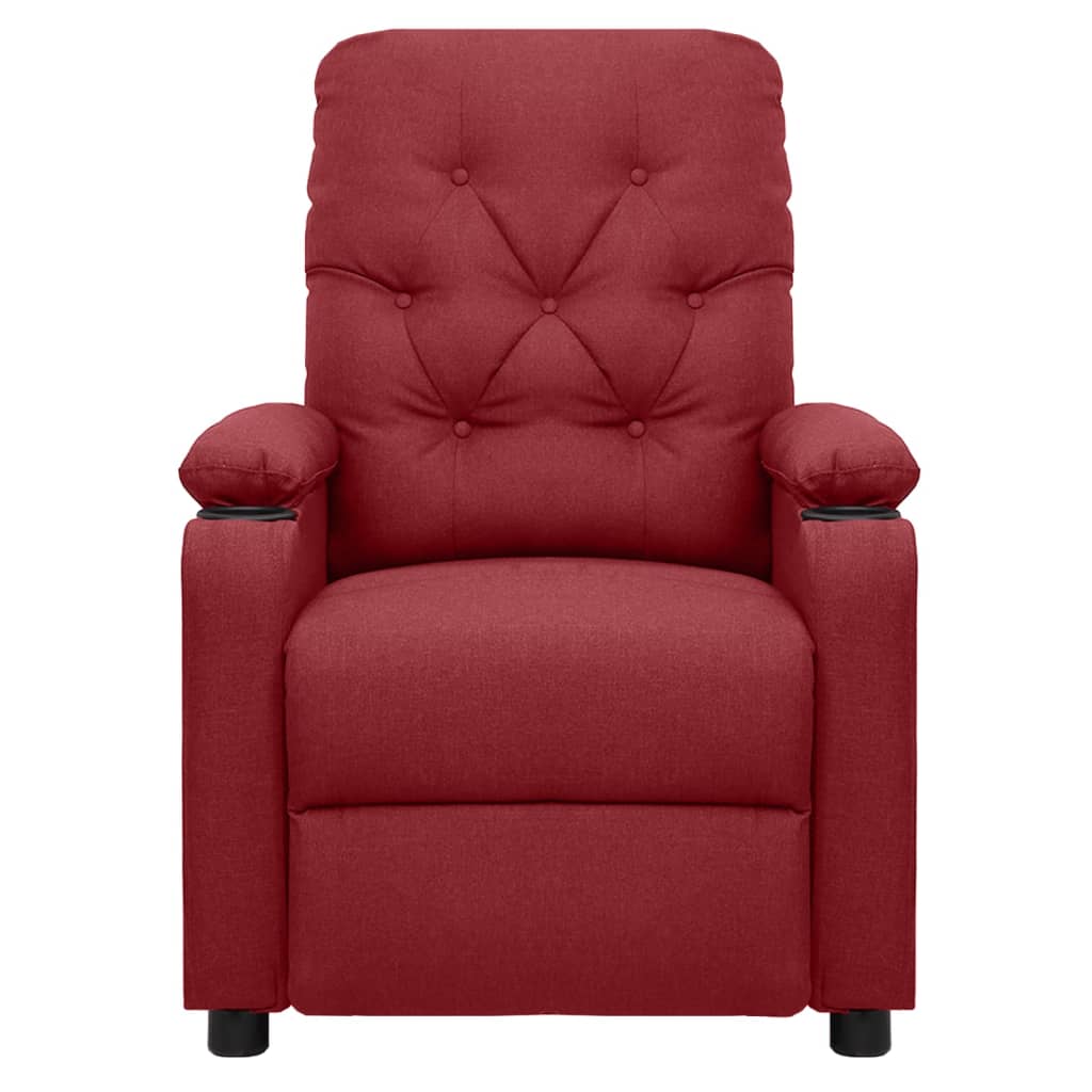 Πολυθρόνα Μασάζ Ηλεκτρική Μπορντό Υφασμάτινη - PAKOBAZAAR