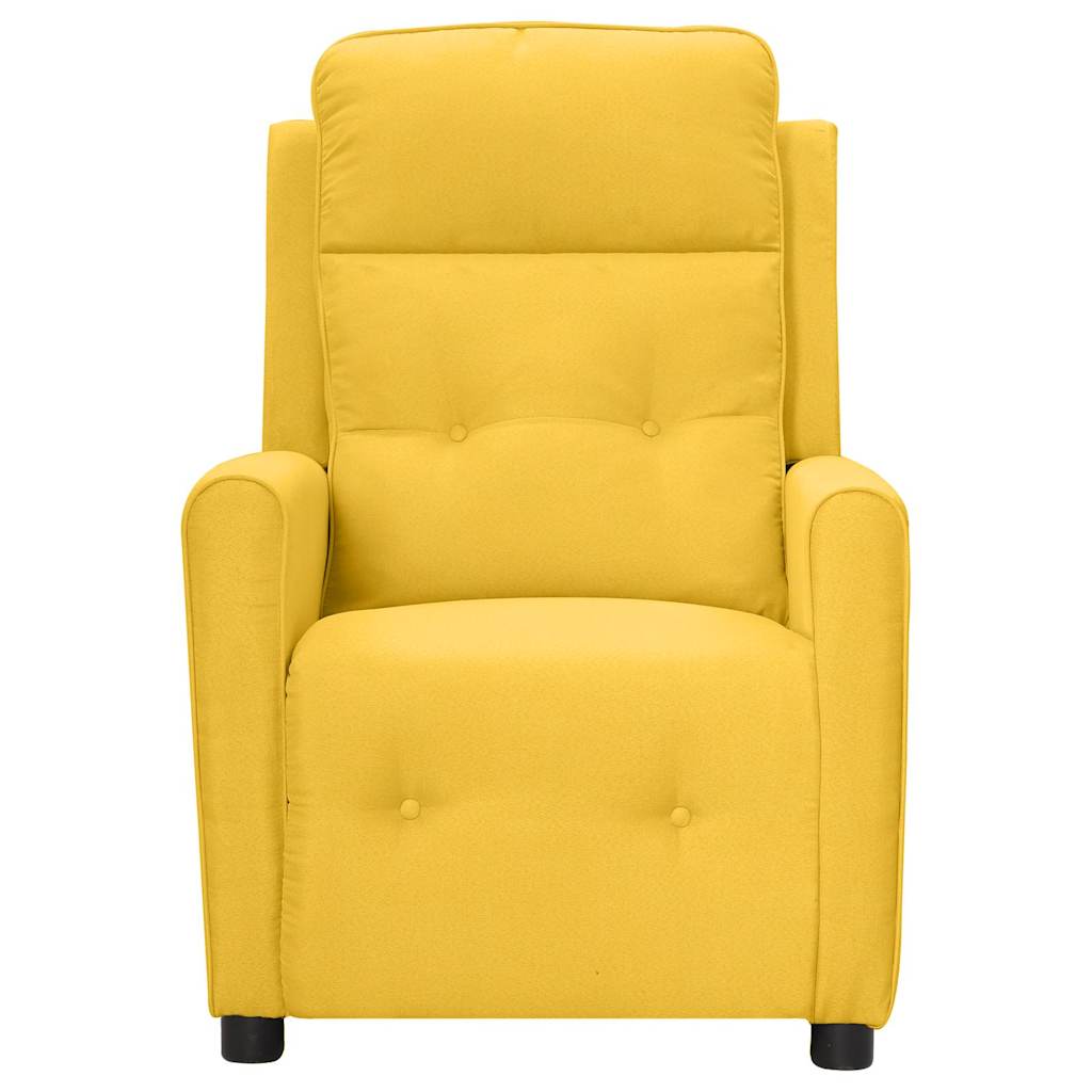 Πολυθρόνα Ανακλινόμενη Ηλεκτρική Κίτρινη Υφασμάτινη