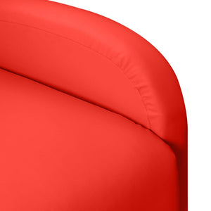 Πολυθρόνα Ανακλινόμενη Ηλεκτρική Κόκκινη από Συνθετικό Δέρμα