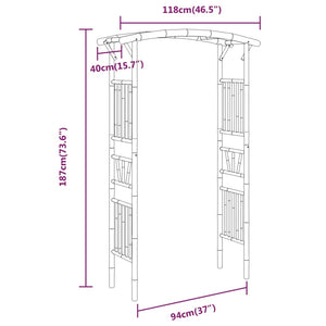 Πέργκολα / Αψίδα 118 x 40 x 187 εκ. από Μπαμπού - Pakobazaar