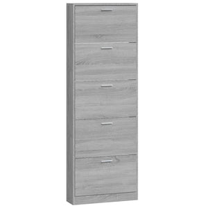Παπουτσοθήκη Γκρι Sonoma 59x17x169 εκ. από Επεξεργασμένο Ξύλο