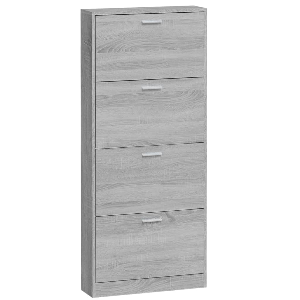 Παπουτσοθήκη Γκρι Sonoma 59x17x150 εκ. από Επεξεργασμένο Ξύλο
