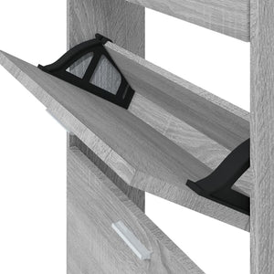 Παπουτσοθήκη Γκρι Sonoma 59x17x150 εκ. από Επεξεργασμένο Ξύλο