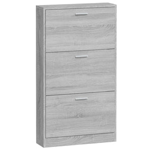 Παπουτσοθήκη Γκρι Sonoma 59x17x108 εκ. από Επεξεργασμένο Ξύλο