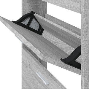 Παπουτσοθήκη Γκρι Sonoma 59x17x108 εκ. από Επεξεργασμένο Ξύλο