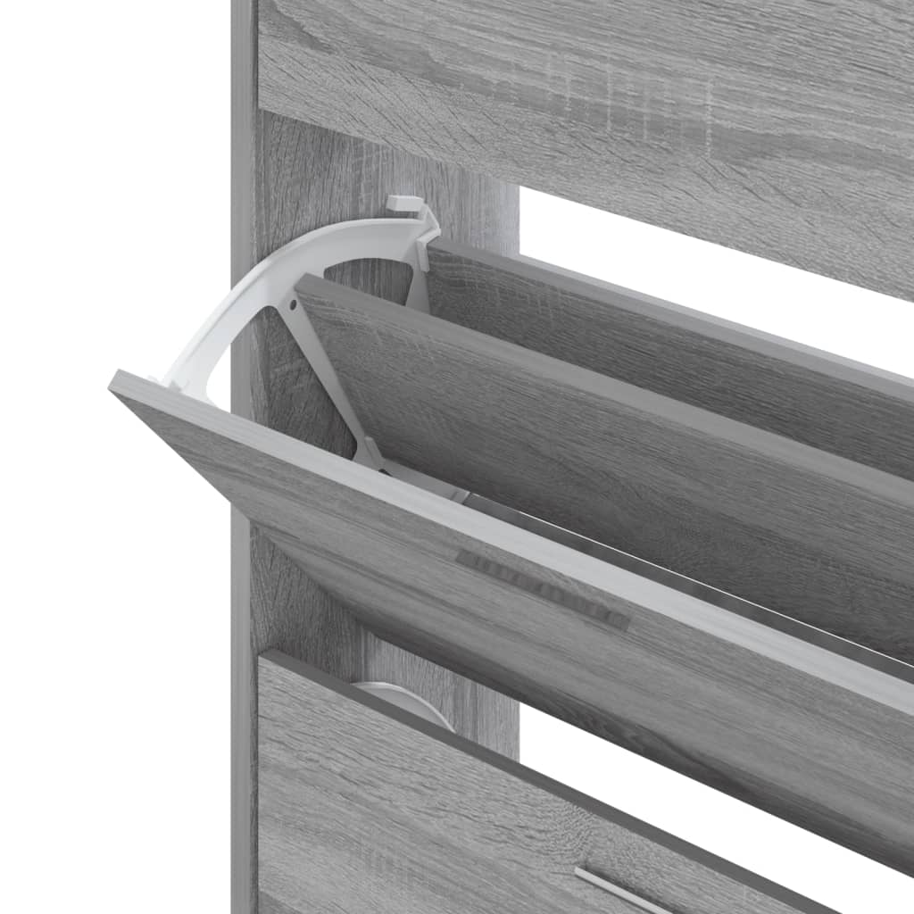 Παπουτσοθήκη Γκρι Sonoma 63x24x103 εκ. από Επεξεργασμένο Ξύλο