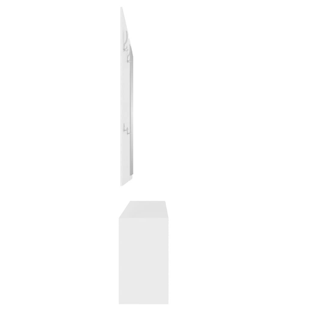 Σετ Παπουτσοθήκη 3 σε 1 Λευκό από Επεξεργασμένο Ξύλο - Pakobazaar