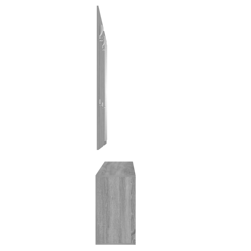 Σετ Παπουτσοθήκη 3 σε 1 Γκρι Sonoma από Επεξεργασμένο Ξύλο